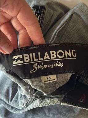 Mens Gray Billabong Swim Trunks